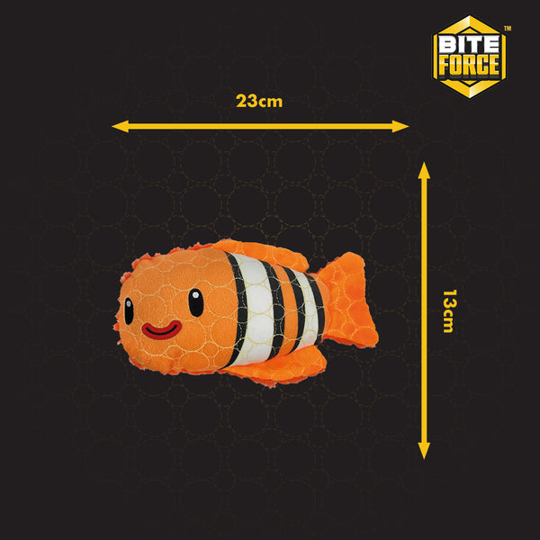 Bite Force Built w. Kevlar Tough Plush - Clown Fish