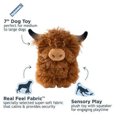 Tall Tails Highland Cow Dog Toy