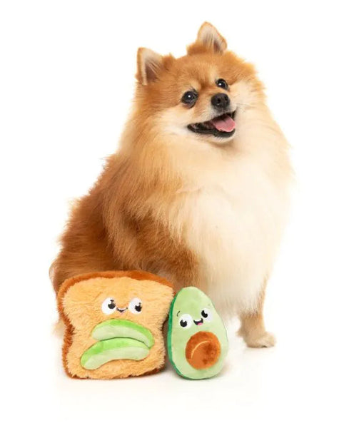 Fuzzyard Avocado & Toast 2pk Dog Toy