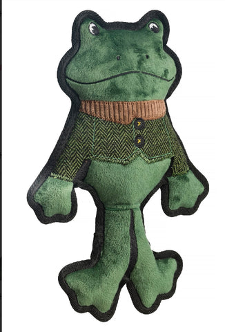 House of Paws Green Tweed Frog Dog Toy