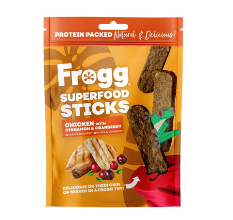 Frogg Superfood Sticks with Chicken, Cranberry & Cinnamon Dog Treats