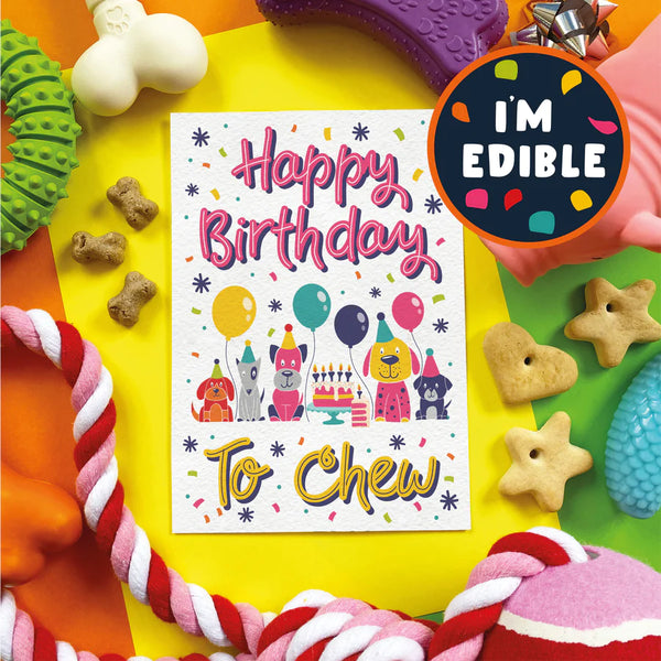 Scoff Paper Happy Birthday To Chew Edible Bacon Flavoured Birthday Card