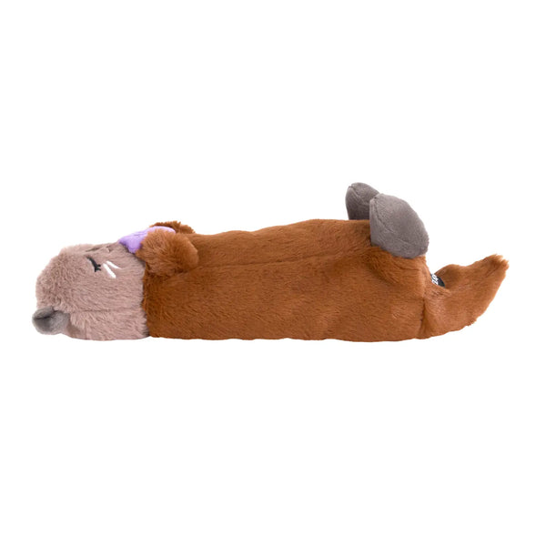 ZippyPaws Snooziez with Shhhqueaker Otter Toy