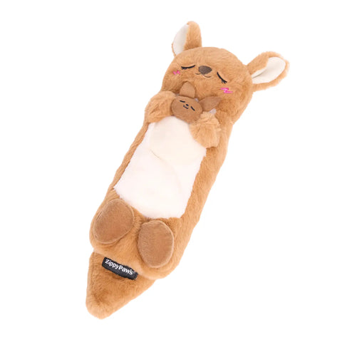 ZippyPaws Snooziez with Shhhqueaker Kangaroo Toy