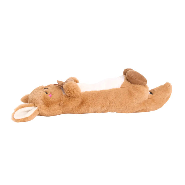 ZippyPaws Snooziez with Shhhqueaker Kangaroo Toy