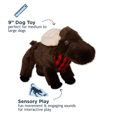 Tall Tails Animated Moose Dog Toy