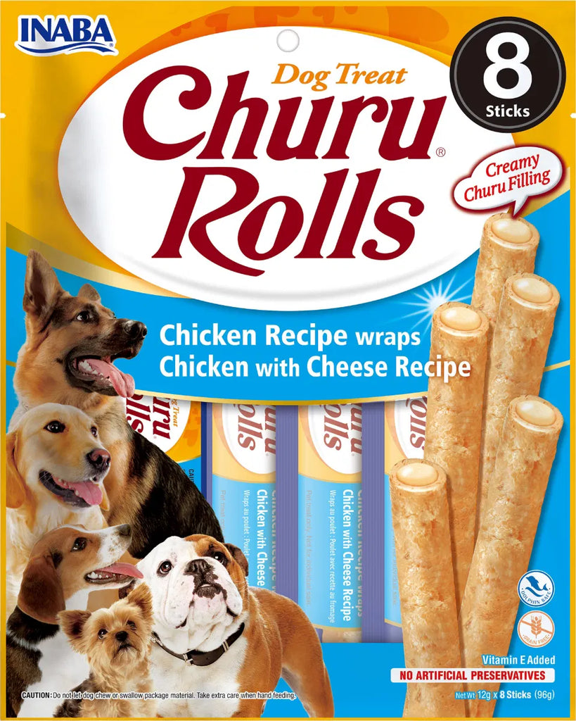 Churu Rolls - 8 Pack Chicken Recipe wraps Chicken with Cheese Recipe