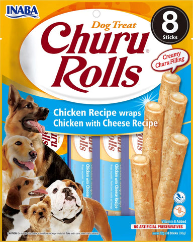 Churu Rolls - 8 Pack Chicken Recipe wraps Chicken with Cheese Recipe