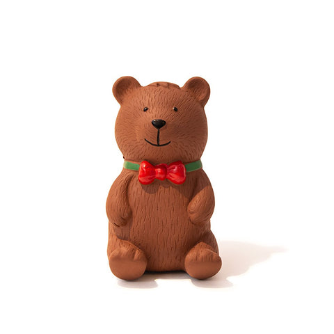 Great & Small Christmas Latex Brown Bear Dog Toy