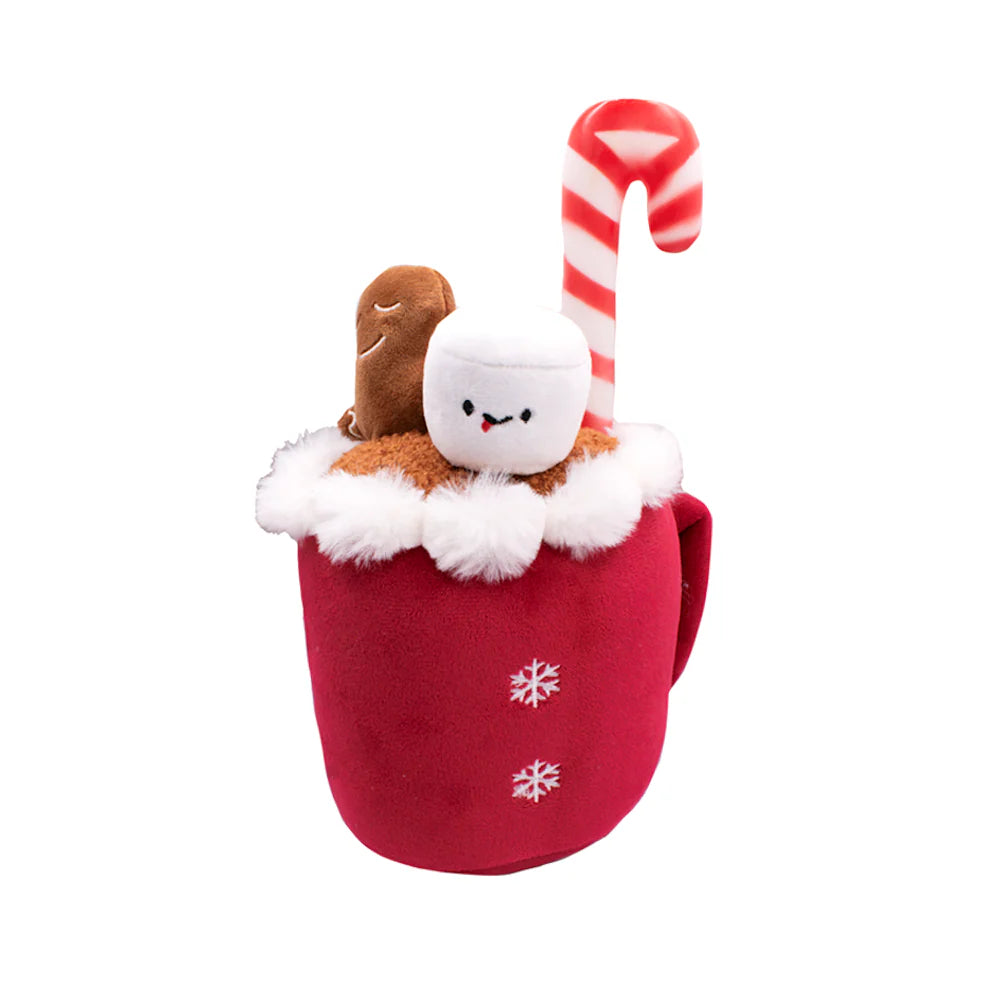 Great & Small Christmas Cocoa Mug with Vinyl Candy Cane Dog Toy