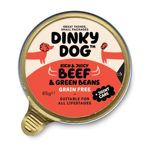 Dinky Dog Beef & Green Beans Wet Dog Food 85g
