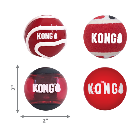 KONG Signature Balls 4 Pack