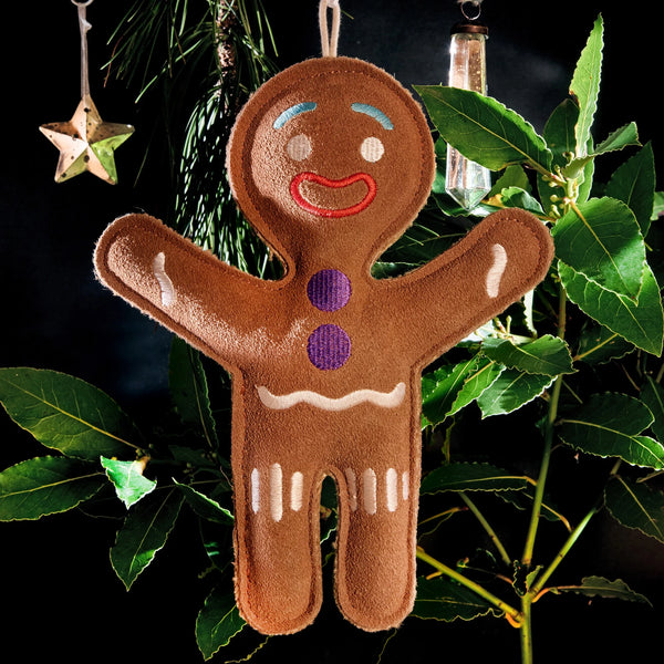 Green & Wilds Jean Genie the Gingerbread Person, Eco Dog Toy