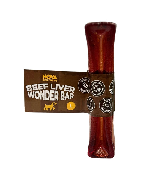 Wonder Bar Beef Liver Flavoured Bone Broth Chew (Large)