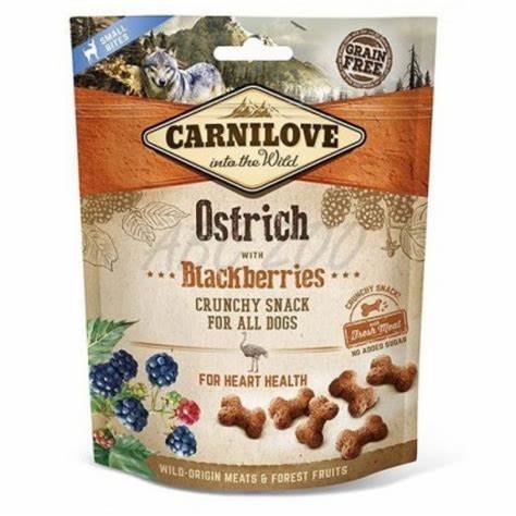 Carnilove Ostrich with Blackberries Crunchy Dog Treats 200g