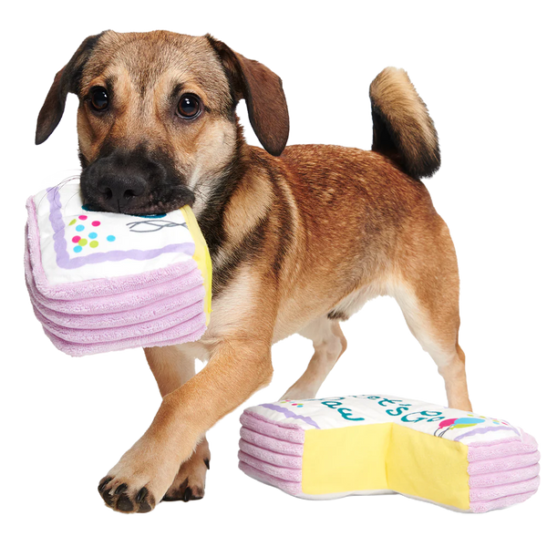BARK Piece Of Sheet Cake Plush Multi-Part Dog Toy