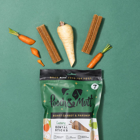 Pooch & Mutt Christmas Roast Carrot & Parsnip Dental Sticks For Dogs