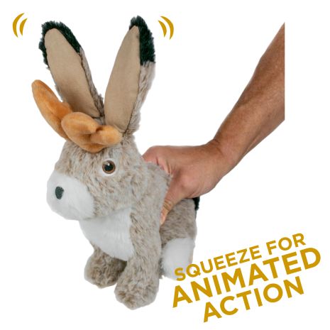 Tall Tails Animated Jackalope Plush Dog Toy