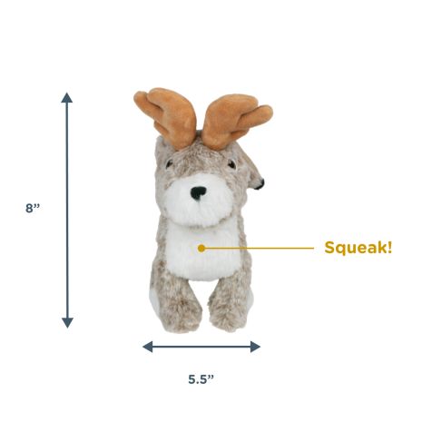 Tall Tails Animated Jackalope Plush Dog Toy