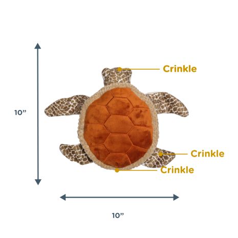 Tall Tails Animated Turtle Plush Dog Toy