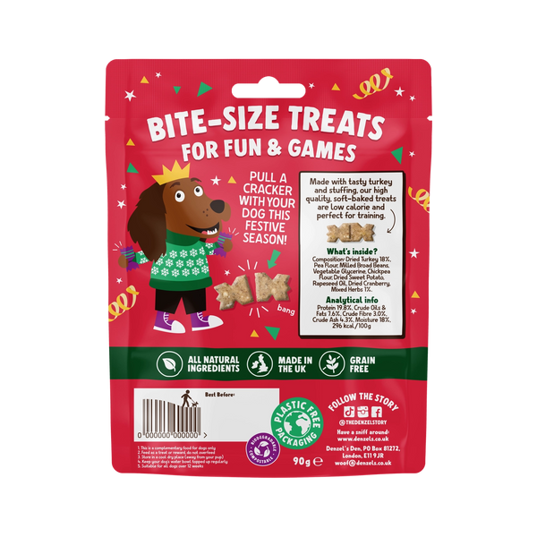 Denzel's Crimbo Crackers - Turkey & Stuffing Dog Treats