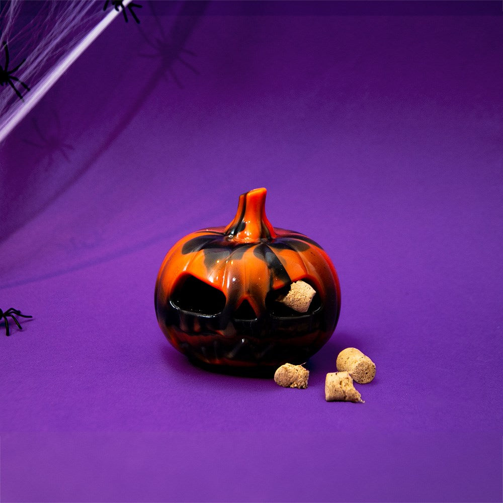 Great & Small Creepy Cuties TPR Pumpkin Treat Dog Toy