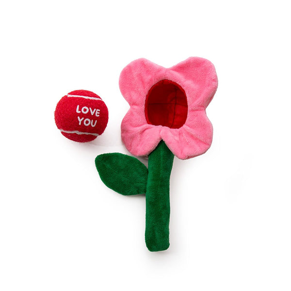 Great & Small Puppy Love Flower & Tennis Ball Dog Toy