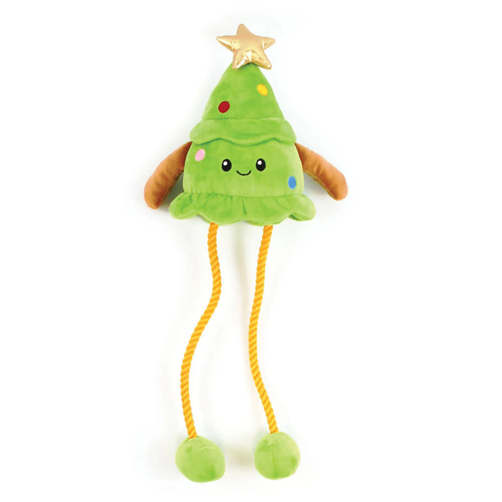 Happy Pet Ropee Long Legs Kendall the Christmas Tree Dog Toy