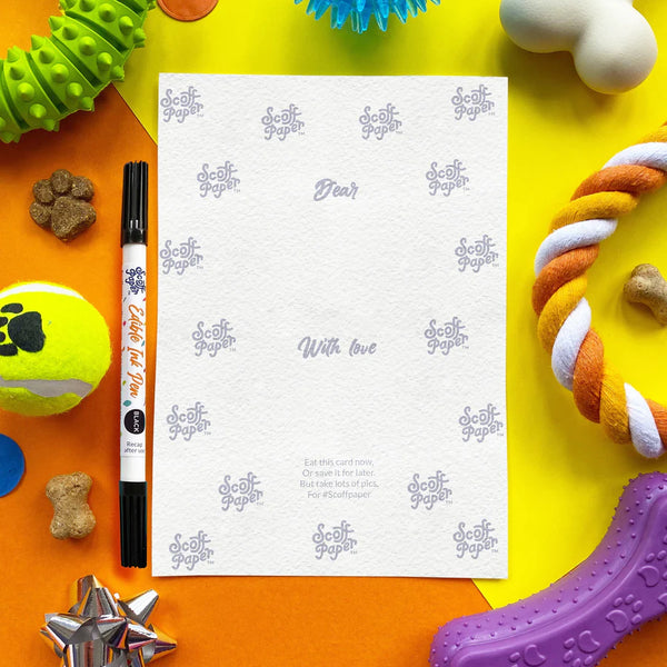 Scoff Paper Happy Birthday Bow Wow Chicken Flavoured Birthday Card