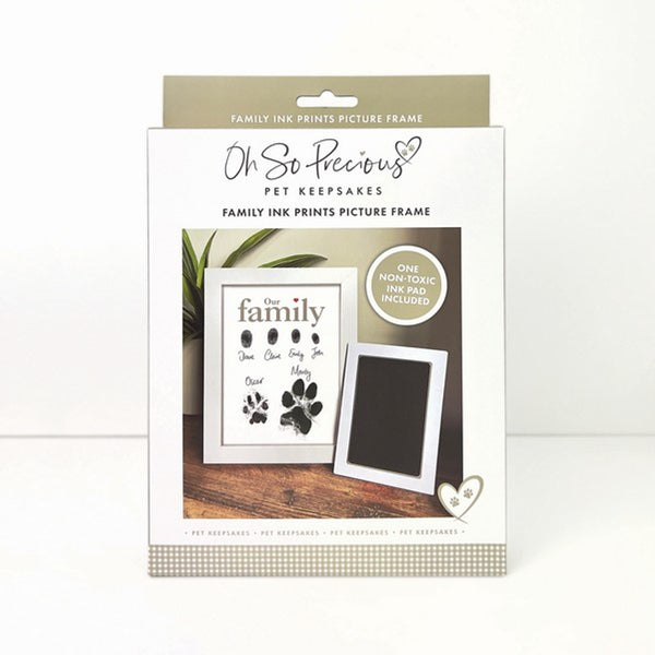 Oh So Precious Framed Family Finger/Paw Print Frame With Ink Kit in