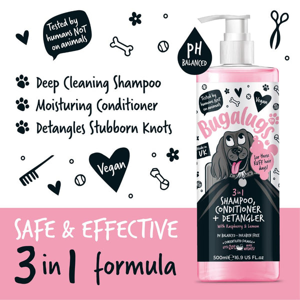 Bugalugs 3 in 1 Shampoo, Conditioner + Detangler
