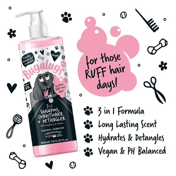 Bugalugs 3 in 1 Shampoo, Conditioner + Detangler