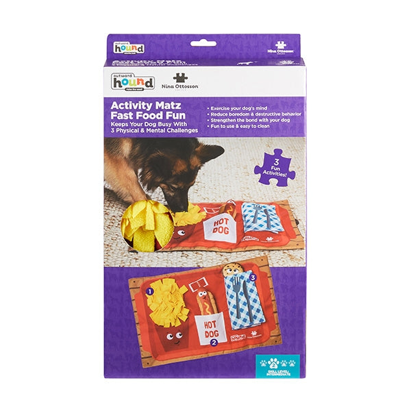 Nina Ottosson Activity Matz Fast Food Puzzle Mat Dog Toy