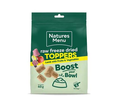 Natures Menu Complete Raw Freeze Dried Lamb Toppers Dog Food