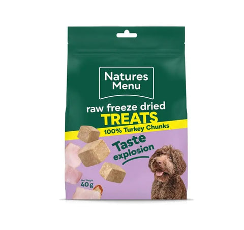 Natures Menu Raw Freeze Dried Turkey Chunks Dog Treats