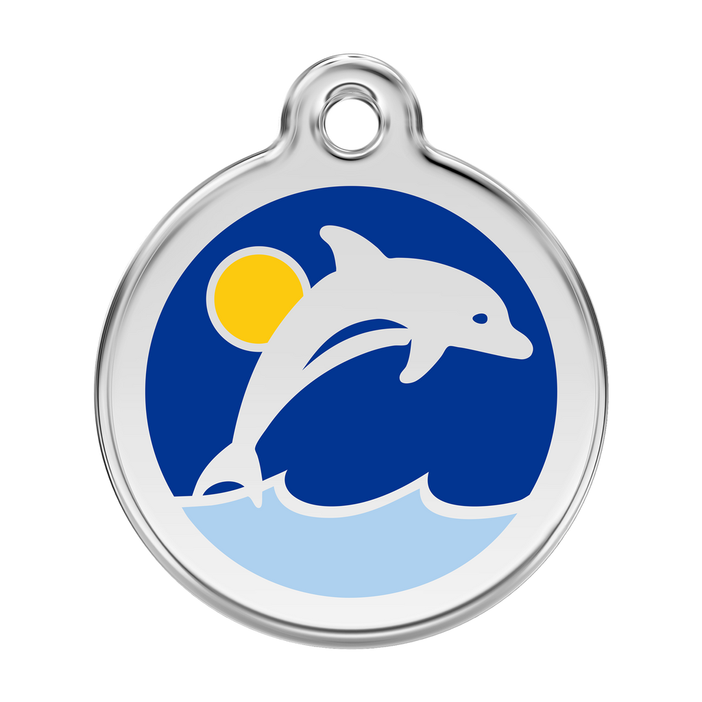 Red Dingo - Enamel Pet ID Tag - Dolphin