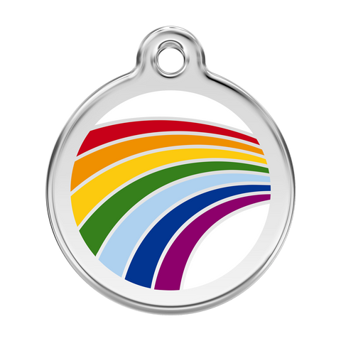 Red Dingo - Enamel Pet ID Tag - Rainbow