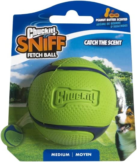 Chuckit! Sniff Fetch Peanut Butter Scented Ball Dog Toy