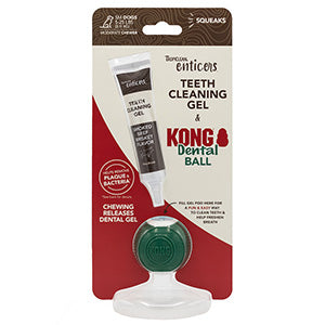 TropiClean & Kong Enticers Dental Ball Kit - Smoked Beef Brisket Flavour