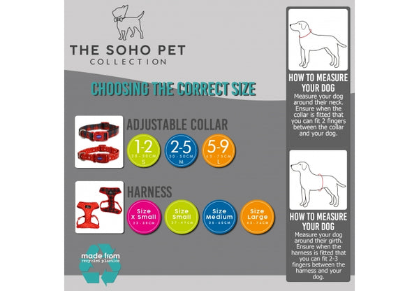 SOHO Pet Stripe/Leaf Reversible Harness
