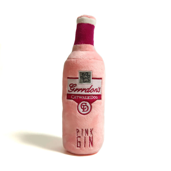 Grrrdon’s Pink Gin Bottle Plush Dog Toy