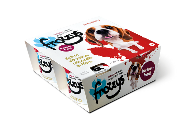 Frozzys Lickable Frozen Strawberry Yoghurt Treat for Dogs (4x85g)