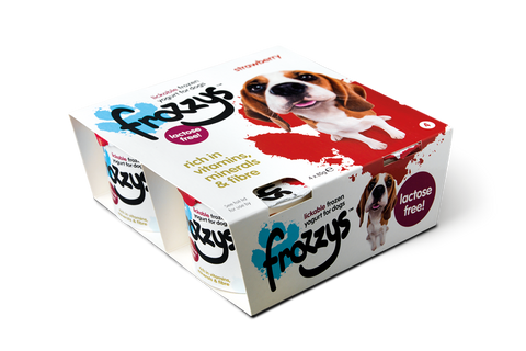 Frozzys Lickable Frozen Strawberry Yoghurt Treat for Dogs (4x85g)