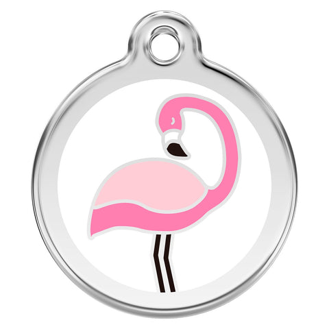 Red Dingo - Enamel Pet ID Tag - Flamingo