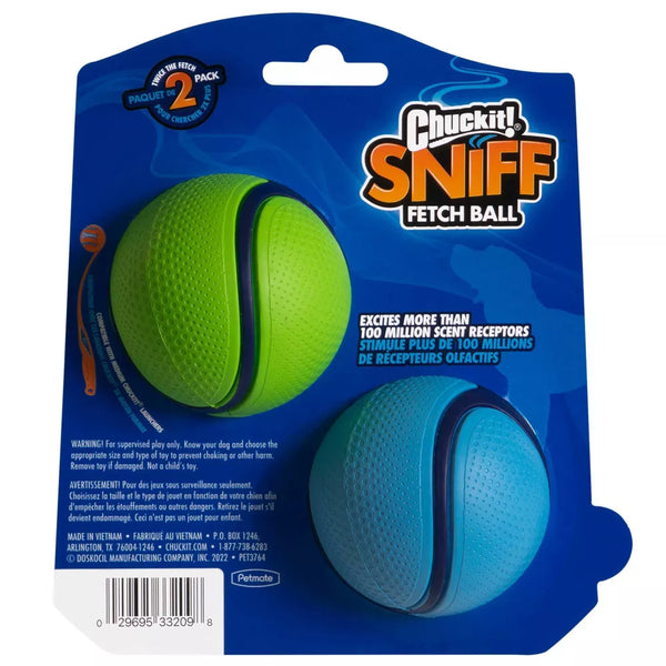 Chuckit! Sniff Fetch Ball Dog Toy (2 Pack)