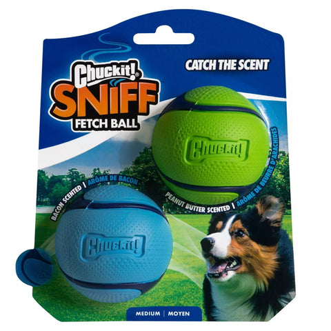 Chuckit! Sniff Fetch Ball Dog Toy (2 Pack)