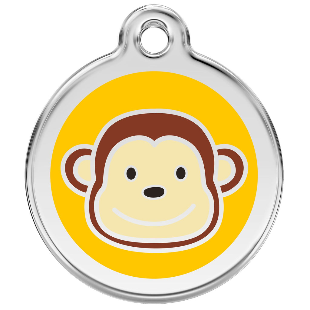 Red Dingo - Enamel Pet ID Tag - Monkey