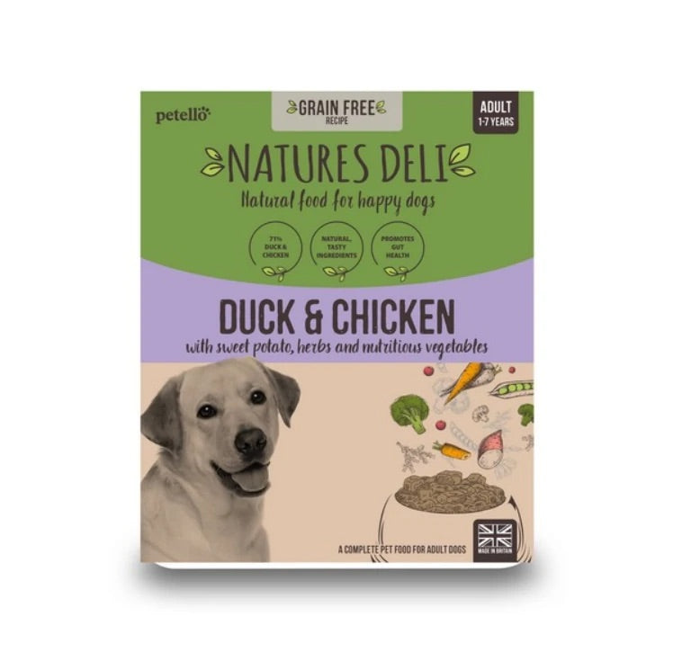 Natures Deli Grain Free Adult Wet Dog Food Trays (Duck & Chicken)