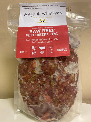 Wags & Whiskers Raw Beef Complete 1KG