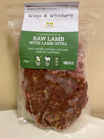 Wags & Whiskers Raw Lamb Complete 1KG